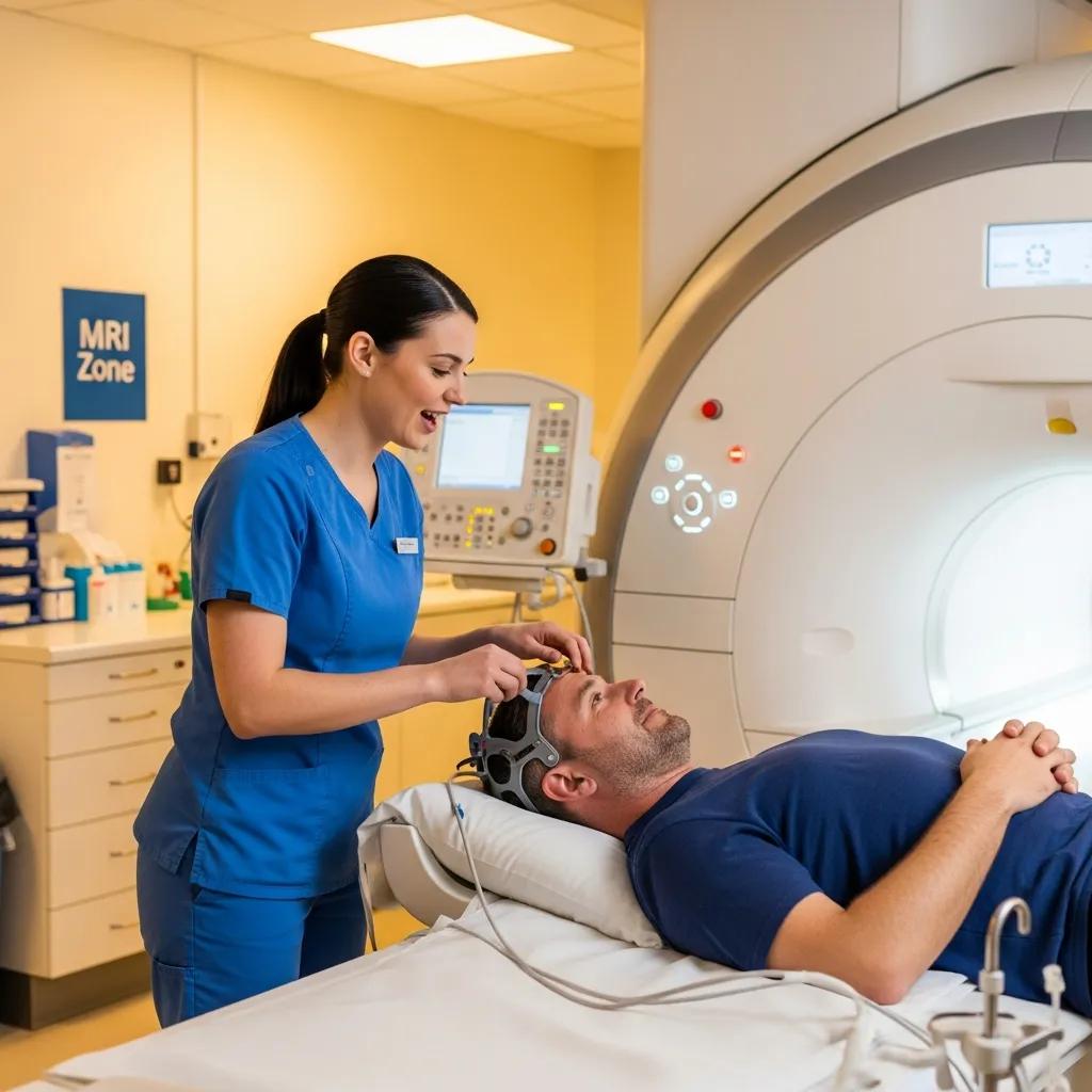 Students learning radiography in a modern classroom with diagnostic imaging equipment