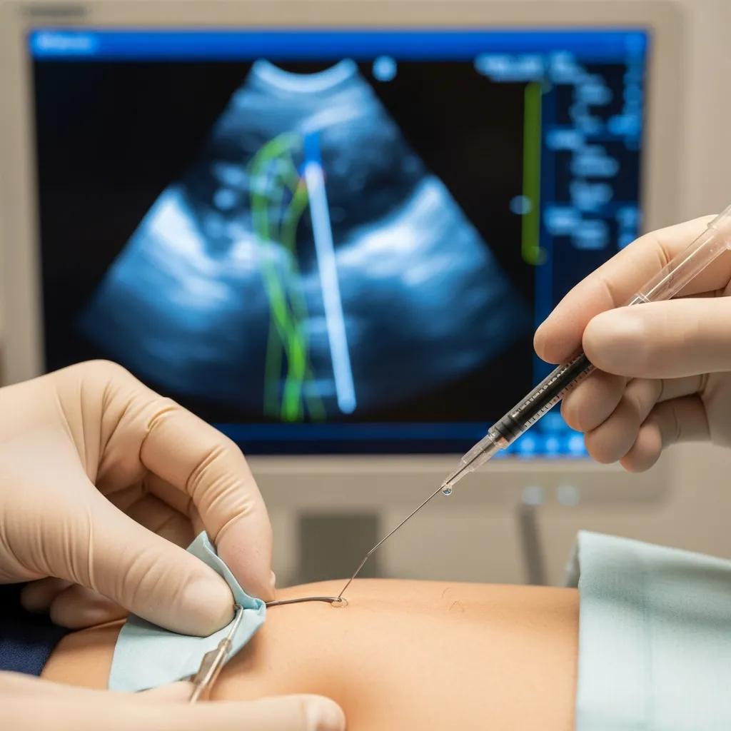 Epidural steroid injection performed with imaging guidance to target a spinal nerve root