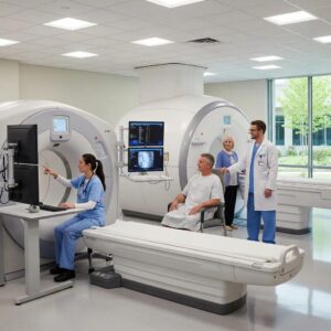 Modern diagnostic imaging facility with advanced radiologic technology and patient care