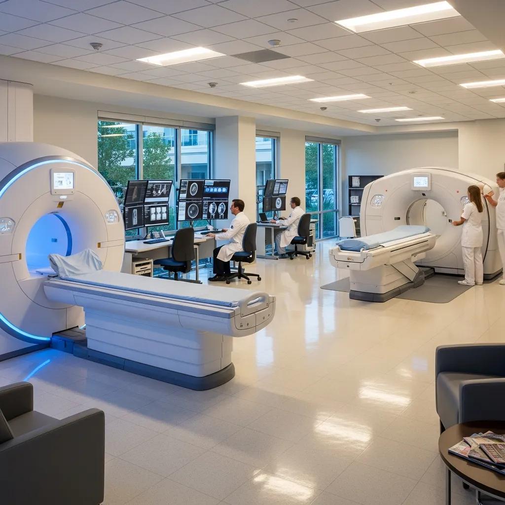 Modern medical imaging facility with advanced diagnostic equipment