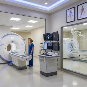 Modern medical imaging facility with advanced diagnostic equipment
