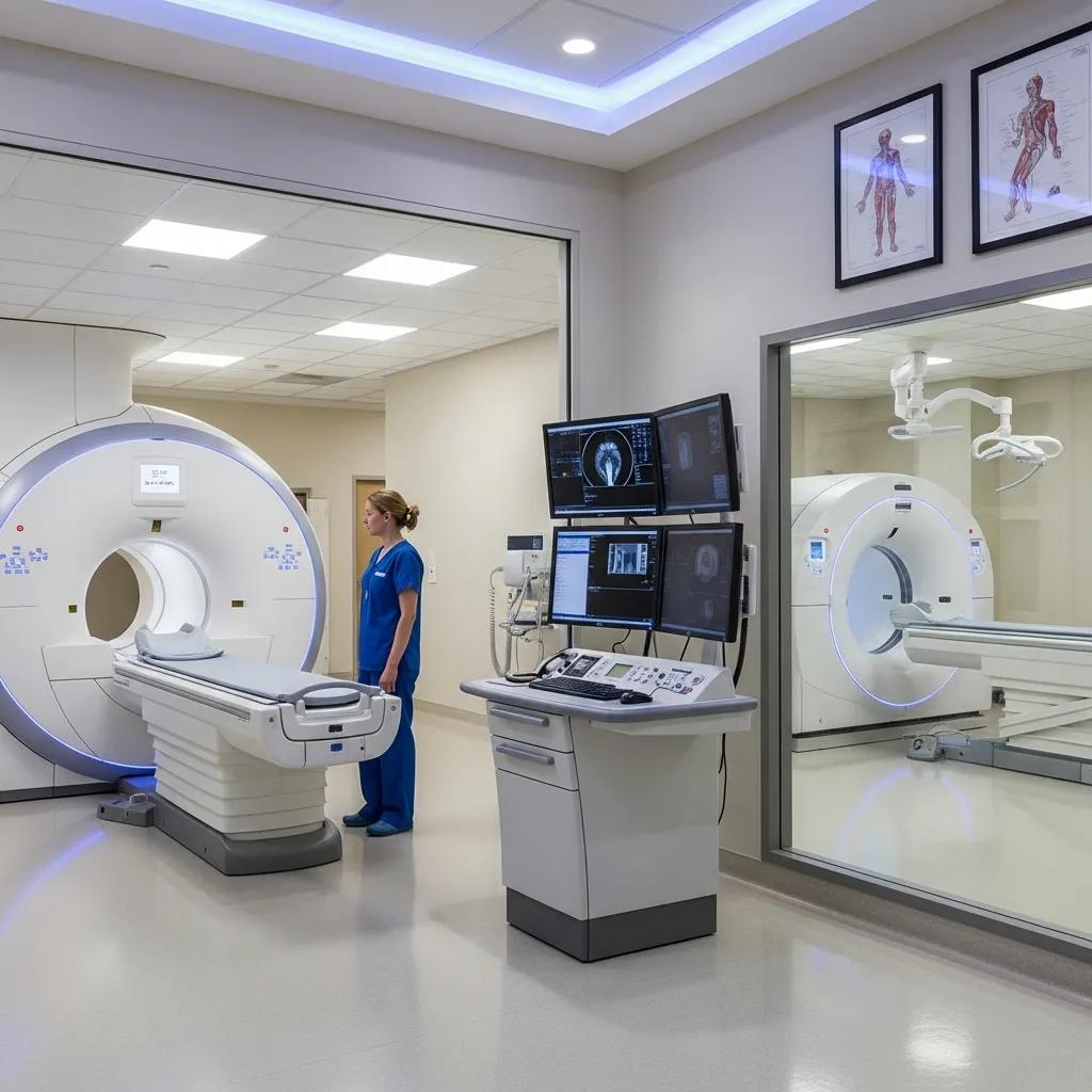 Modern medical imaging facility with advanced diagnostic equipment