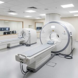 Modern medical imaging facility with advanced MRI and CT machines