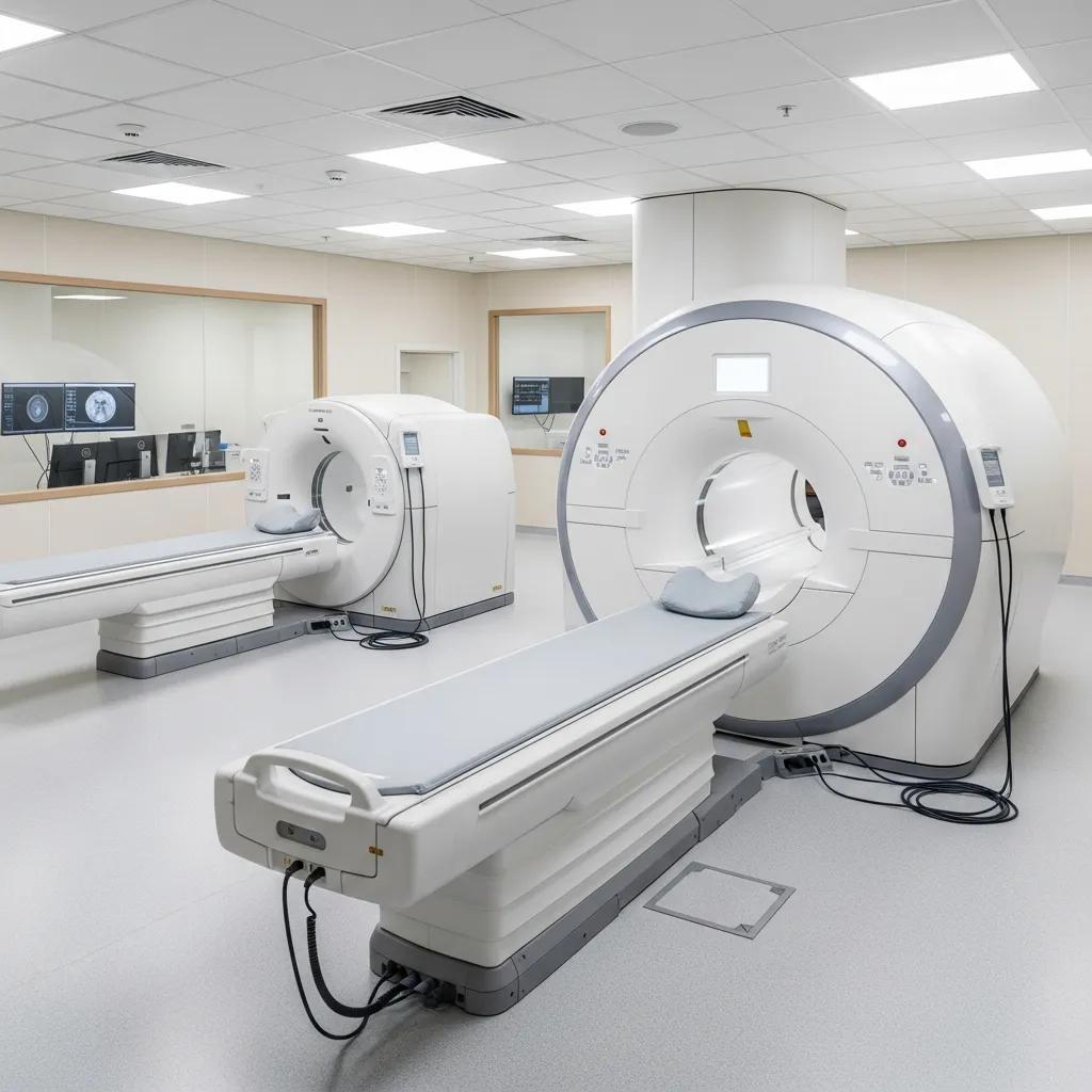 Modern medical imaging facility with advanced MRI and CT machines