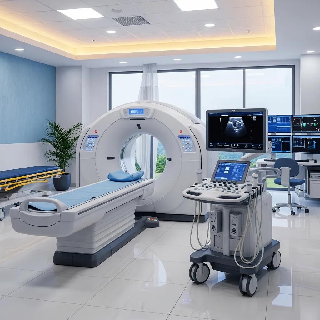 Modern medical imaging facility with advanced radiology equipment